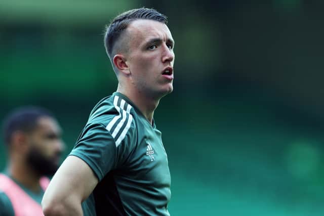 David Turnbull of Celtic takes part in the training session