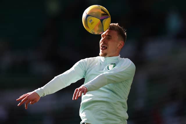 Carl Starfelt of Celtic is seen prior to the Cinch Scottish Premiership match against Ross County