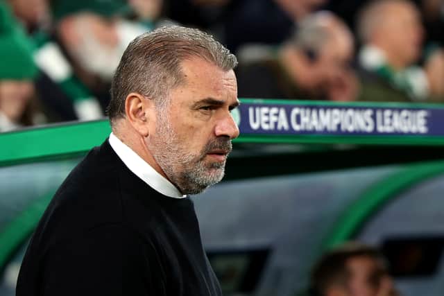 Ange Postecoglou, Manager of Celtic, looks on prior to kick off at Parkhead