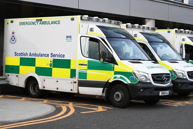 Reports claim over a dozen ambulances were waiting at the Wishaw General site 