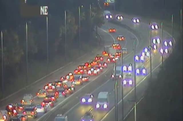 The traffic on the M77. Pic: Traffic Scotland.