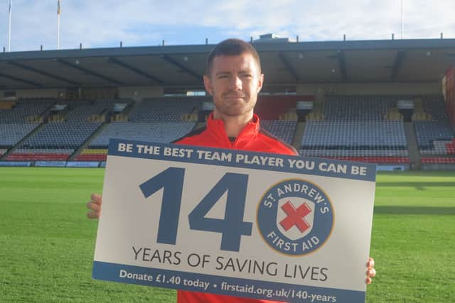 Partick Thistle players have joined to support St Andrew’s First Aid’s 140th anniversary campaign