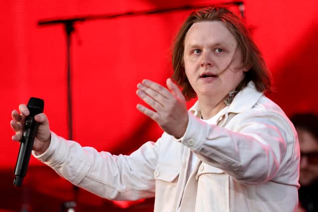 Lewis Capaldi performs on the main stage during day three of the TRNSMT Festival at Glasgow Green in July