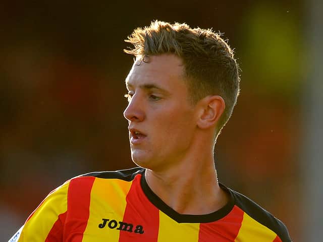 Aaron Muirhead was sent off for Partick Thistle in the aftermath of Dundee’s equalising goal