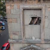 An image taken by HiSurv during works on an older townhouse building in the West End showing what lies behind bricked off windows across Glasgow.