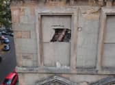 An image taken by HiSurv during works on an older townhouse building in the West End showing what lies behind bricked off windows across Glasgow.