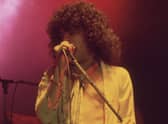 Scottish vocalist Dan McCafferty performing with the hard rock group Nazareth at the Great British Music Festival in Olympia, London.  (Photo by Hulton Archive/Getty Images)