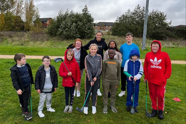 Glasgow kids are being taught how to play golf.