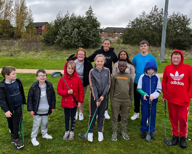 Glasgow kids are being taught how to play golf.