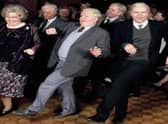 The cast of Still Game dancing The Slosh (Pic:BBC)