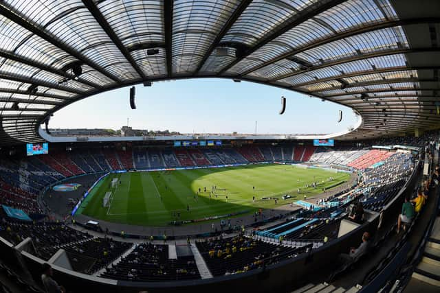 A general view inside Hampden Park stadium