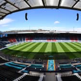 A general view inside the Hampden Park stadium 