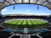 A general view inside the Hampden Park stadium 