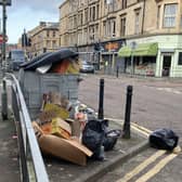 Rubbish piling up in Govanhill.