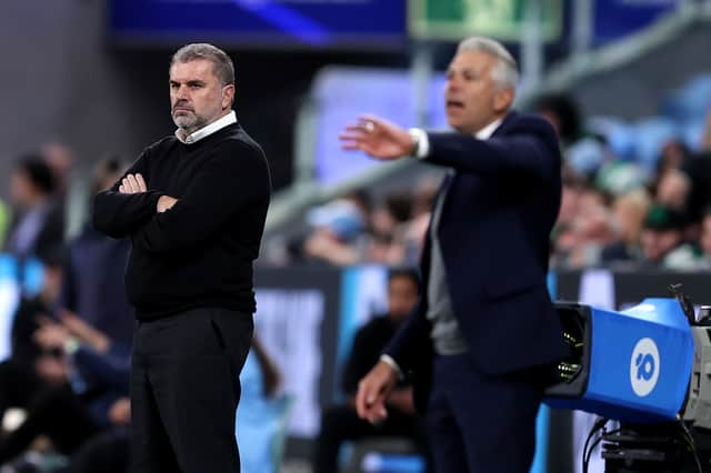 Celtic FC manager, Ange Postecoglou looks on during the Sydney Super Cup match