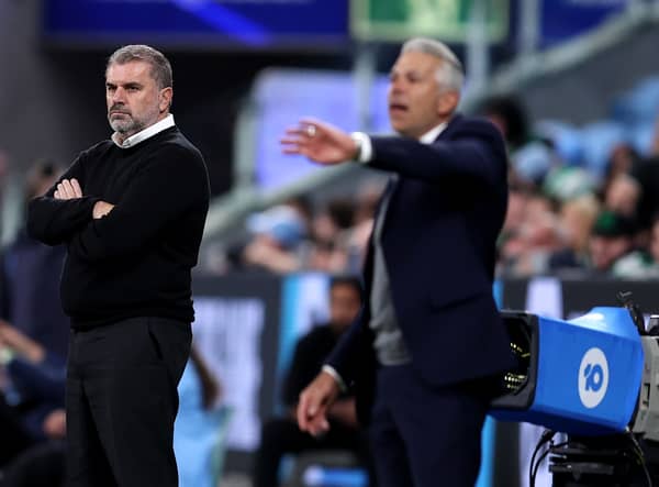 Celtic FC manager, Ange Postecoglou looks on during the Sydney Super Cup match