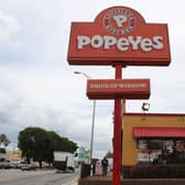 A Popeyes restaurant is seen on February 21, 2017 in Miami, Florida. 