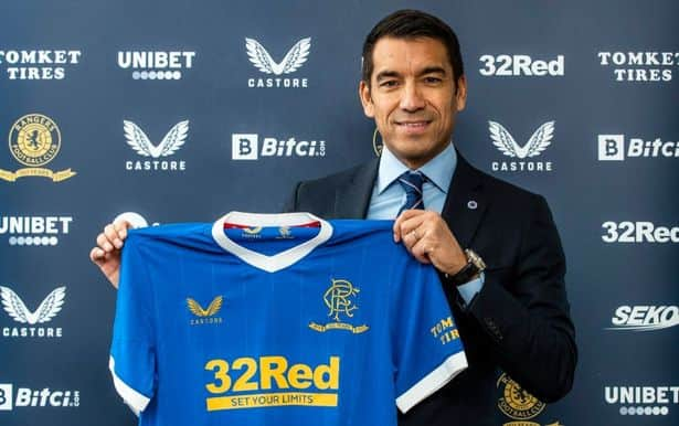 Giovanni van Bronckhorst is unveiled as Rangers manager in November 2021 (Image - @RangersFC/Twitter)