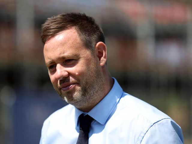 QPR Head Coach Michael Beale talks to the media