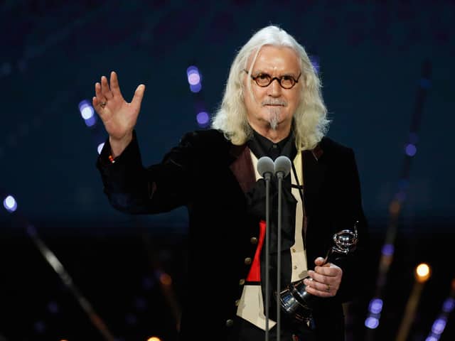 Billy Connolly speaks onstage at the 21st National Television Awards at The O2 Arena in 2016 (Credit: Tristan Fewings/Getty Images)