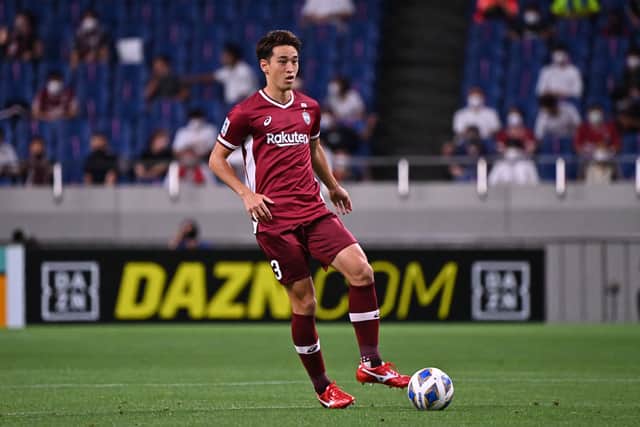 Yuki Kobayashi in action during the AFC Champions League Round of 16 match between Vissel Kobe and Yokohama F.Marinos at Saitama Stadium on August 18, 2022 in Saitama