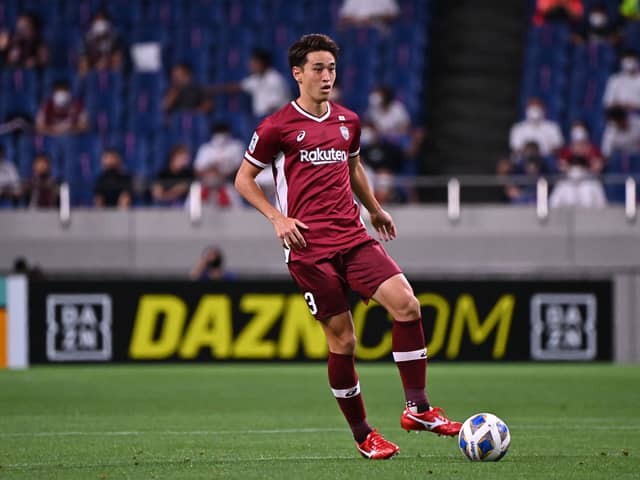 Yuki Kobayashi in action during the AFC Champions League Round of 16 match between Vissel Kobe and Yokohama F.Marinos at Saitama Stadium on August 18, 2022 in Saitama