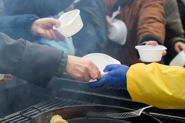 The soup kitchen helps people in Glasgow.