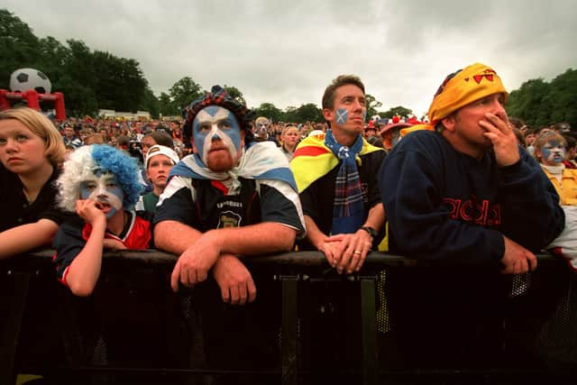 Scotland fans at Bellahouston Park.