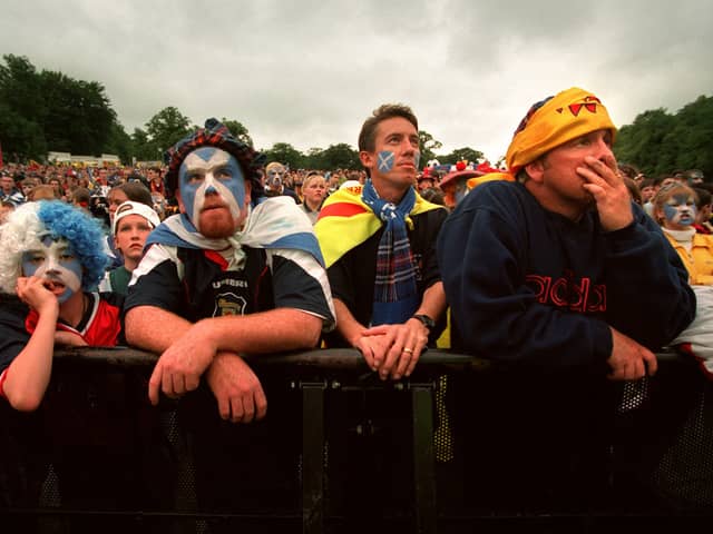 Scotland fans at Bellahouston Park.