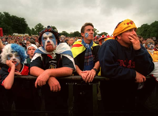 Scotland fans at Bellahouston Park.
