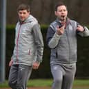 Michael Beale (right) spent three years working under Steven Gerrard at Rangers (Image: SNS)