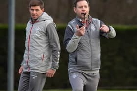 Michael Beale (right) spent three years working under Steven Gerrard at Rangers (Image: SNS)