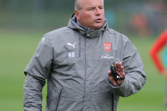 Former Arsenal first-team coach Neil Banfield during a training session at London Colney in 2016