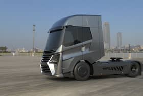 Concept art of what the new hydrogen powered HGVs could look like
