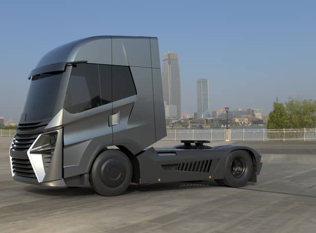 <p>Concept art of what the new hydrogen powered HGVs could look like</p>