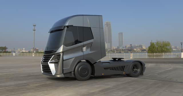 Concept art of what the new hydrogen powered HGVs could look like