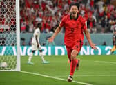 Cho Gue-sung celebrating his goal last week