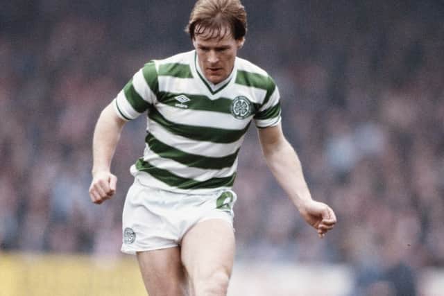 Murdo MacLeod in action for Glasgow Celtic during a match in 1983