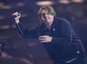Scottish singer-songwriter and musician Lewis Capaldi performs on stage during the 2022 MTV Europe Music Awards. (Photo by SASCHA SCHUERMANN/AFP via Getty Images)
