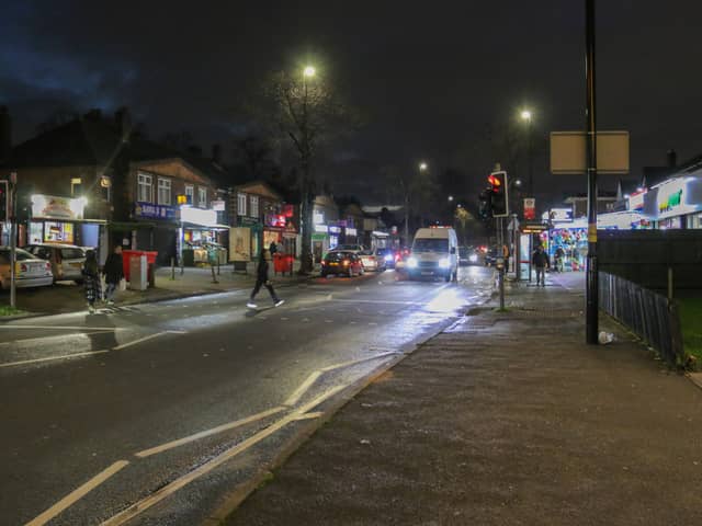 The scene in Bordesley Green, Birmingham, where a 12-year-old schoolboy riding an e-scooter has died after being involved in a horror crash with a bus.  