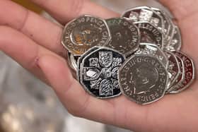 The 50p coins with showing King Charles III (photo The Royal Mint) 