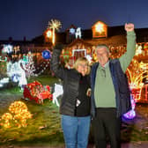Malcolm Molloy, 64, and his wife Wendy, 62, from Worcestershire wow their neighbours with Christmas lights every year