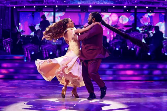 Hamza Yassin and Jowita Przystal perform a waltz in the semi final (Photo: PA)