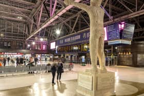 The Beacon of Hope statue features the Jackie Kay poem on the front of the plinth it stands on - which was defaced with racist graffiti