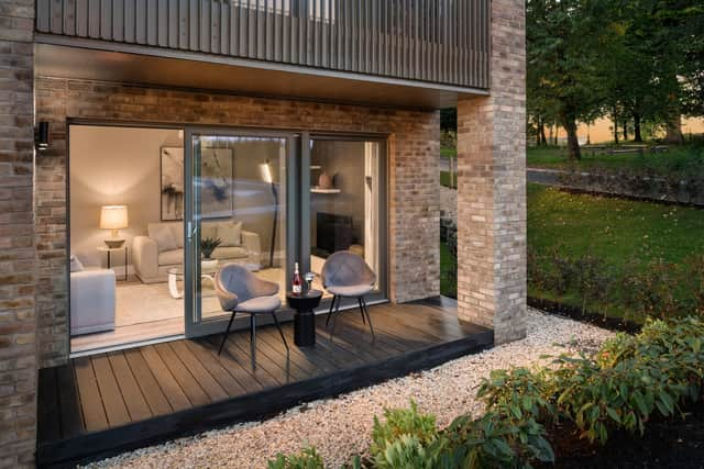 The balcony’s at the new development look out directly onto Jordanhill Park