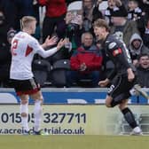St Mirren captain Mark O’Hara wheels away in celebration after making it 2-1 against Aberdeen (Image: SNS Group)