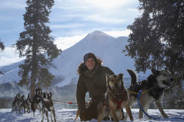 Gordon Buchanan with sled dogs in Canada’s Yukon