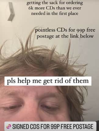 Lewis Capaldi selling CDs for 99p (Instagram/ lewiscapaldi)