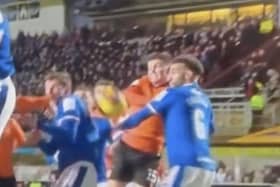 Rangers defender Connor Goldson’s handball was dismissed by Michael Stewart and Kris Boyd