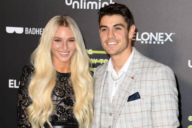  Lucie Donlan and Luke Mabbott attend the "Eating Our Way To Extinction" World Premiere at the Odeon Luxe Leicester Square on September 08, 2021. (Photo by Gareth Cattermole/Getty Images)